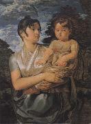 The Artist-s Wife and their Young Son, Philipp Otto Runge